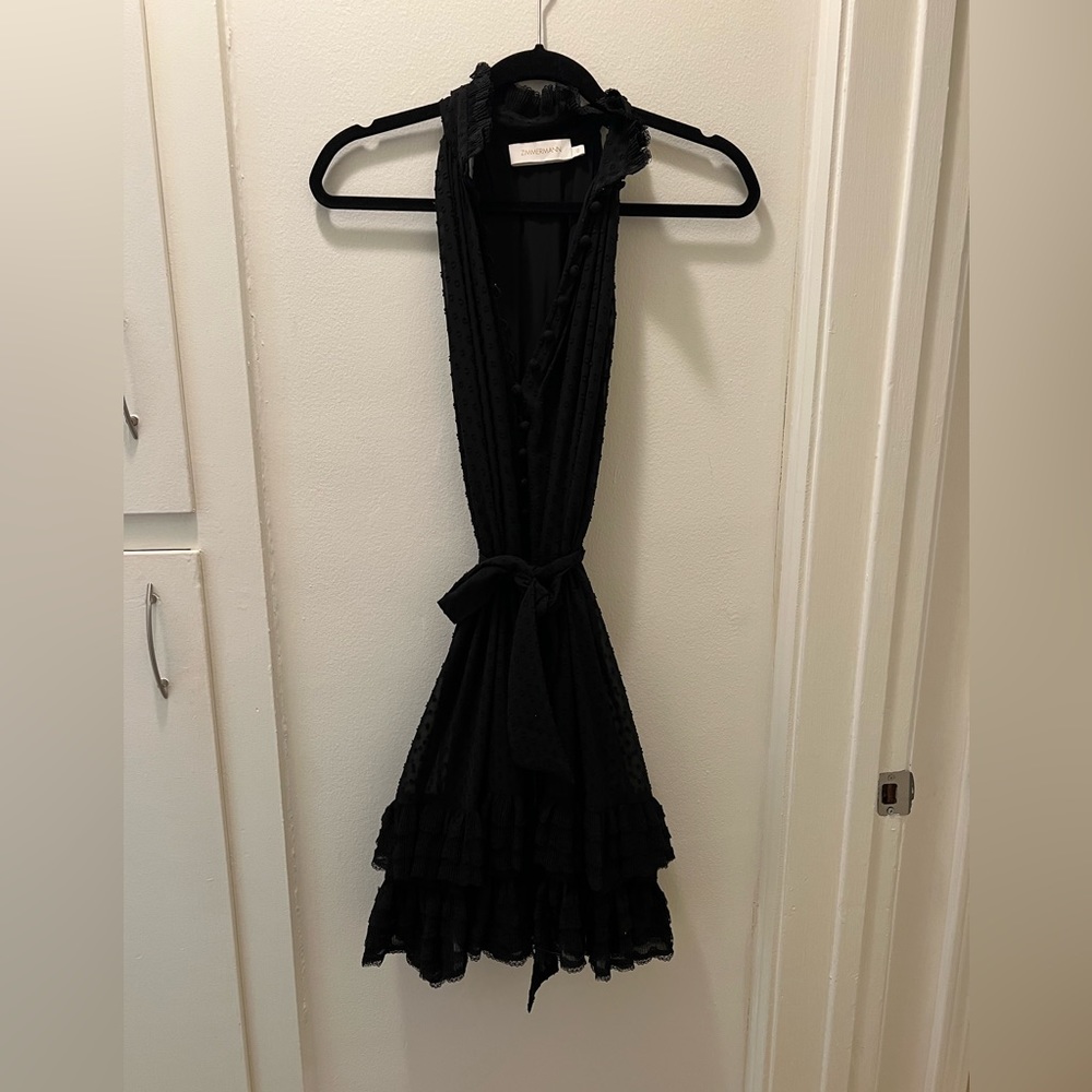 Zimmermann black wrap dress.